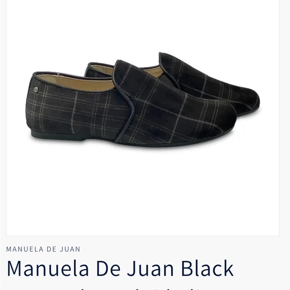 Black Plaid Kids Dress Shoes